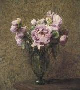 Henri Fantin-Latour, Glazen vaas met pioenen